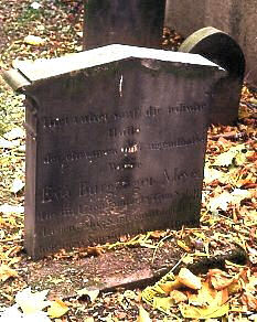 Der Grabstein für Eva Burger