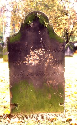 Der Grabstein von Joseph Oppenheimer (deutsche Seite)